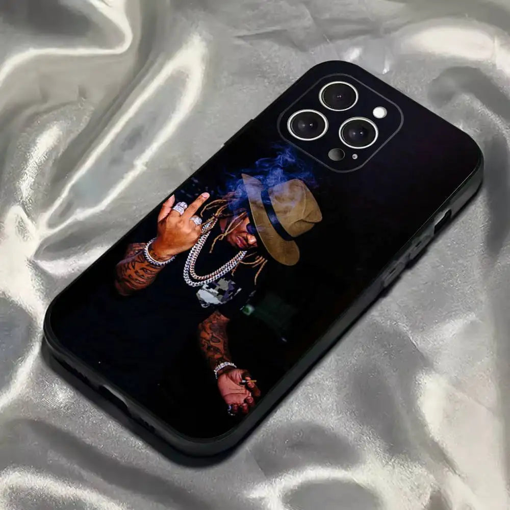 Rapper F-Future Hendrix Phone Case For iPhone 16,15,14,13,12,11,Pro,Max,Plus,X,XS,SE4,E,Mini,Soft Black Case