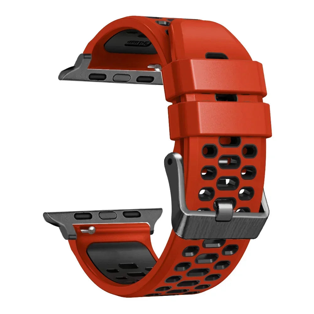 Sport Silicone Strap For Apple Watch Ultra 2 49mm Bracelet Wristband For Apple Watch Series 9 8 7 SE 6 45mm 44mm 42mm Accessory