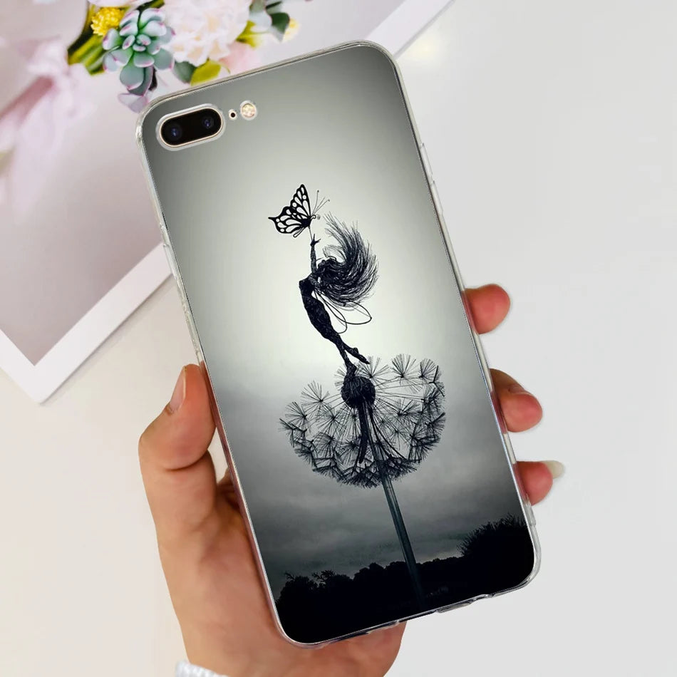 For iPhone 7 8 Plus Phone Case iPhone7 iPhone8 7Plus 8Plus SE 2020 2022 Fashion Cool Pattern Soft Silicone TPU Cases