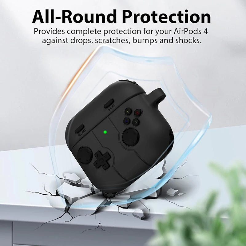 Earphone Case For Airpods 4 2024 Cute Cartoon 3D Gamepad Silicone Shockproof Box Cover For Airpods 1 2 3 2021 Airpods Pro 2