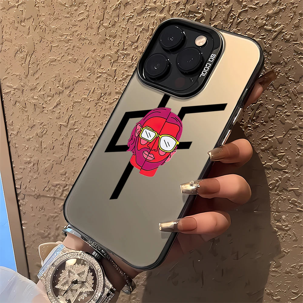 Rapper P-PNL Deux freres Laser Phone Case for iPhone 12 11 13 14 15 16 Max Pro Plus IMD Shockproof Silicone Coque