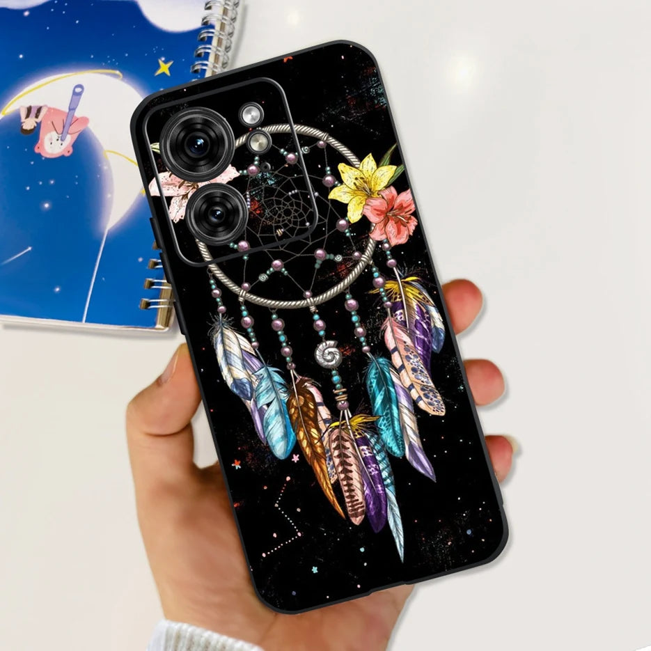 For Motorola Edge 40 Case XT2303-2 Colorful Flower Painted Back Cover 6.55'' Soft Fundas For Motorola Edge 40 Edge40 Phone Cases