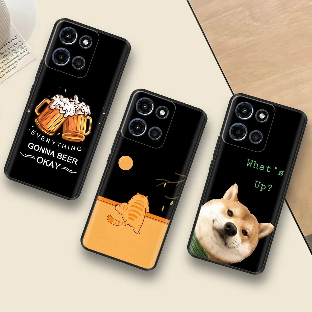 For Motorola Moto G (2025) Case Cute Cartoon Phone Case Soft Liquid Silicone Back Cover For Moto G 2025 5G Silicon Cases Coque