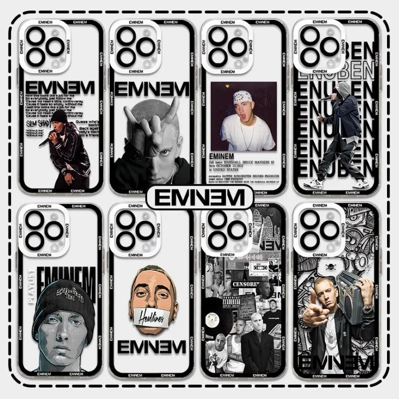 Rapper Singer Eminem Phone Case For iPhone 17 16 15 14 13 12 11 Pro Max Mini SE 7 8 Plus 17E Shockproof Non-Slip Cover Fundas