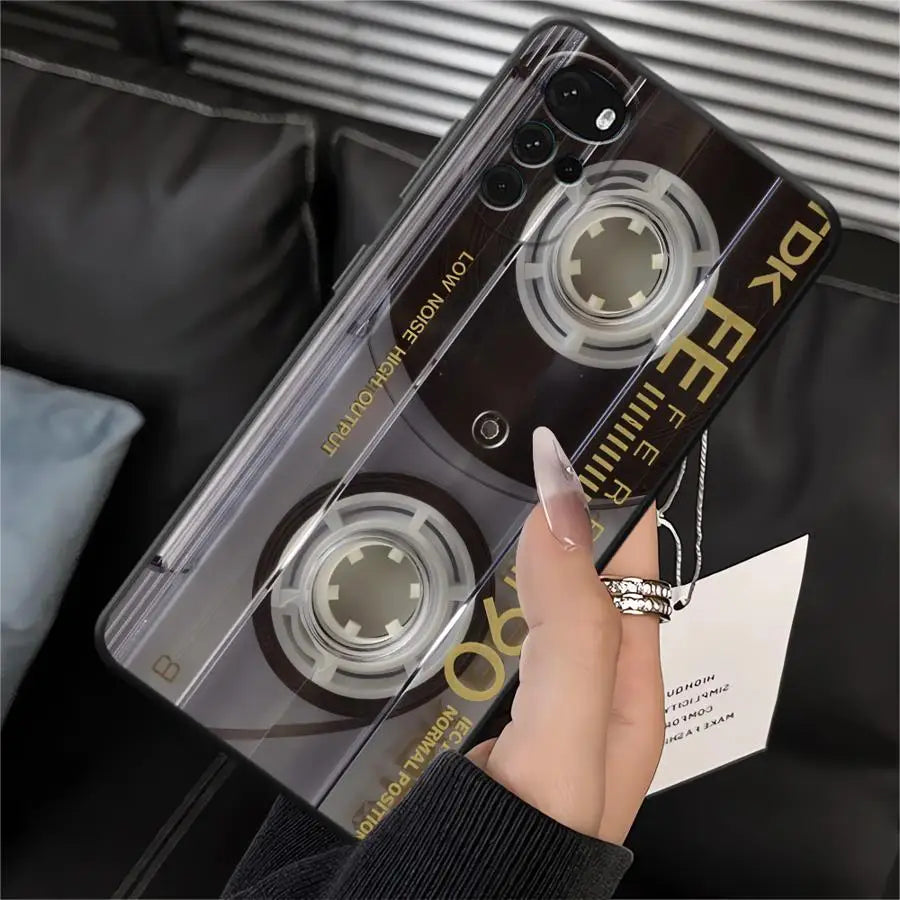 Vintage Cassette Case for Motorola Moto G50 G60s G53 G30 G71 G52 G32 G51 G73 Edge 20 Pro 30 Lite G22 Edge40 Phone Cover
