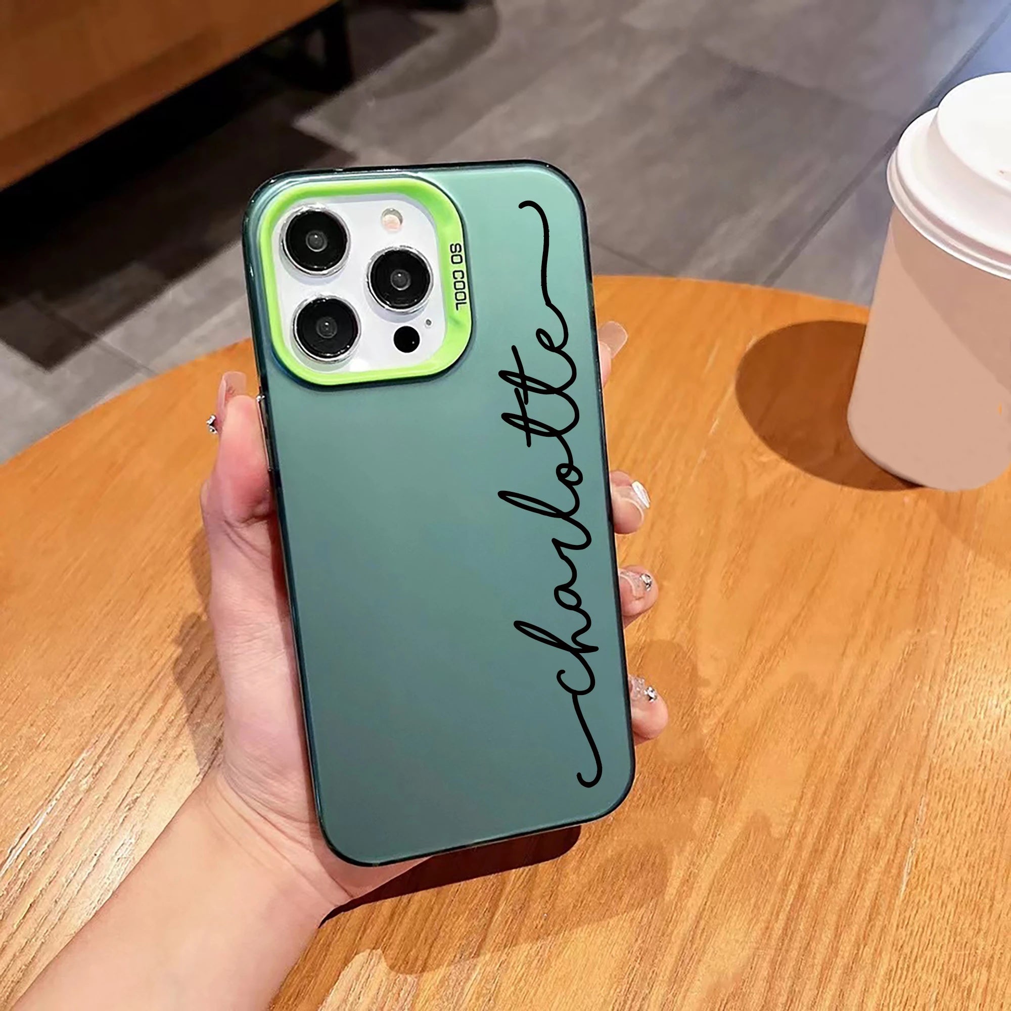 Black Phone Case Personalized Customized Name for iPhone 17 16 15 14 13 12 11 Pro Shockproof DIY Gift for Both Men And Women