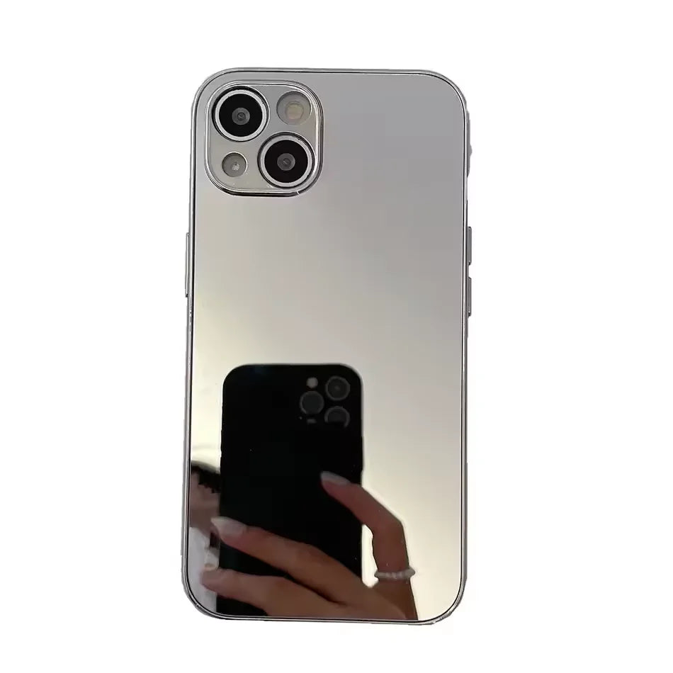 Deluxe mirrored phone case for iPhone 16 15 14 13 12 Pro Max 11