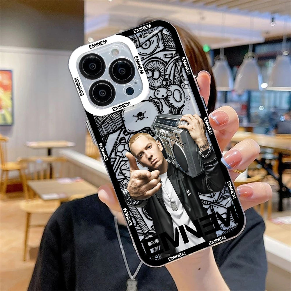 Rapper Singer Eminem Phone Case For iPhone 17 16 15 14 13 12 11 Pro Max Mini SE 7 8 Plus 17E Shockproof Non-Slip Cover Fundas
