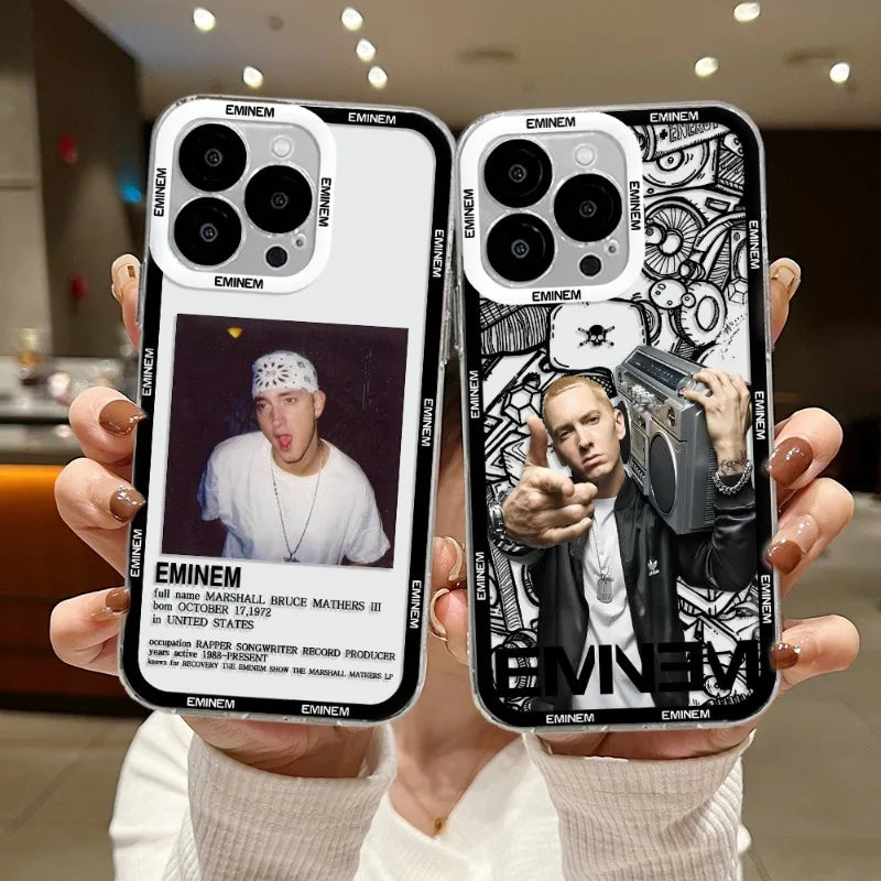 Rapper Singer Eminem Phone Case For iPhone 17 16 15 14 13 12 11 Pro Max Mini SE 7 8 Plus 17E Shockproof Non-Slip Cover Fundas