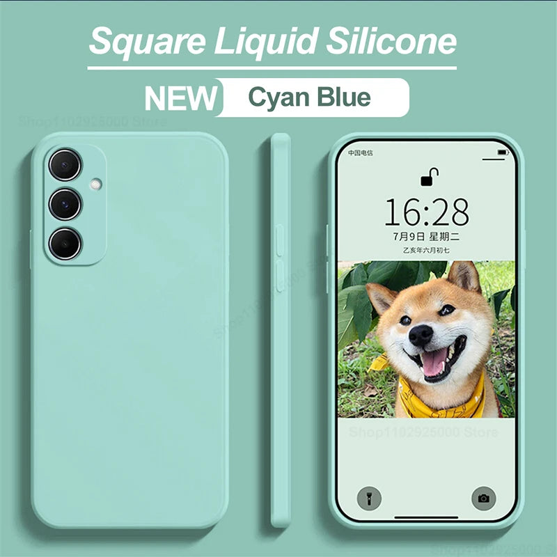 For Samsung A55 A15 A54 Case Soft Liquid Silicone Phone Cases For Samsung Galaxy A55 A15 A54 5G Shockproof Cover For Samsung A55