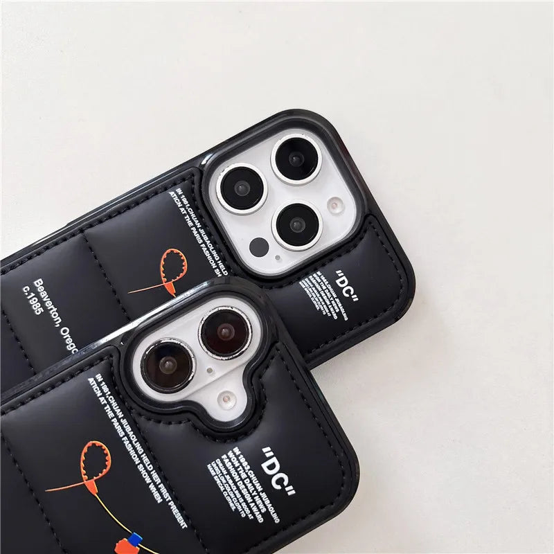 New Sports shoes down jacket phone Cases for iphone 11 12 13 14 15 16 17 Pro Max Plus Air Luxury Sneakers Buffer Cover Case