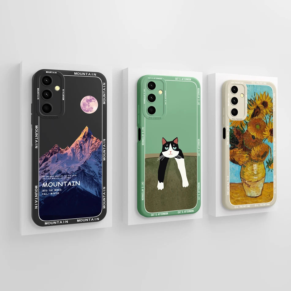 For Samsung Galaxy A24 Phone Case Cute Panda High Quality Liquid Silicone Anti Drop Soft Back Cover For Samsung A 24 Phone Shell