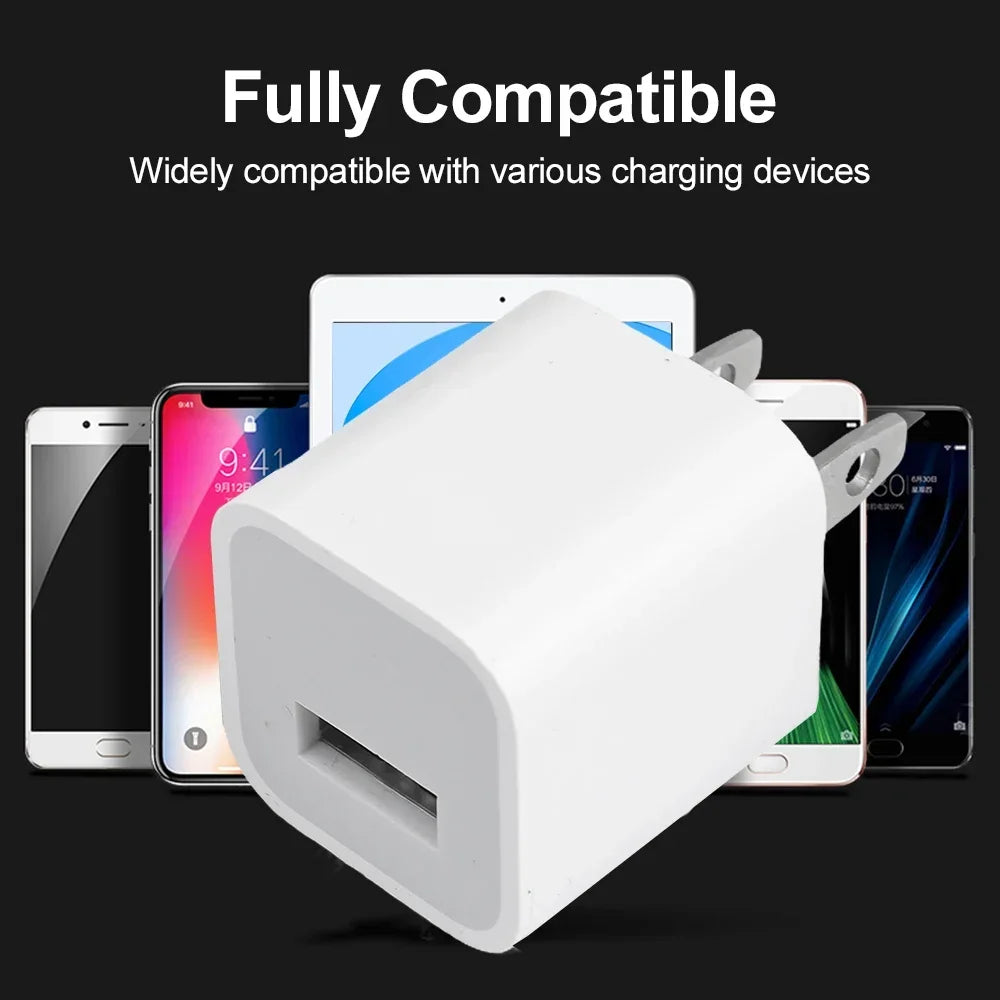 1-5Pcs USB Wall Charger Adapter Fast Charging For iPhone 14 13 12 11 Pro Max XR XS X 8 7 6 Plus iPad Travel Adapter US Plug