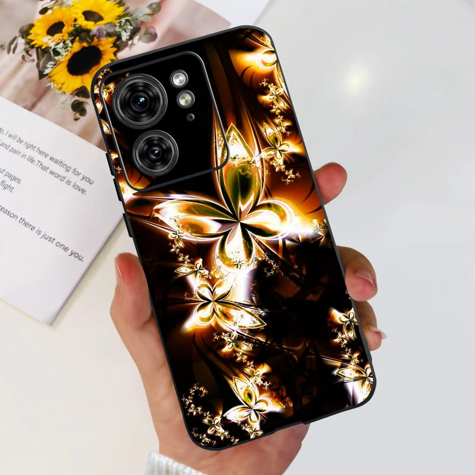 For Motorola Edge 40 Case XT2303-2 Colorful Flower Painted Back Cover 6.55'' Soft Fundas For Motorola Edge 40 Edge40 Phone Cases