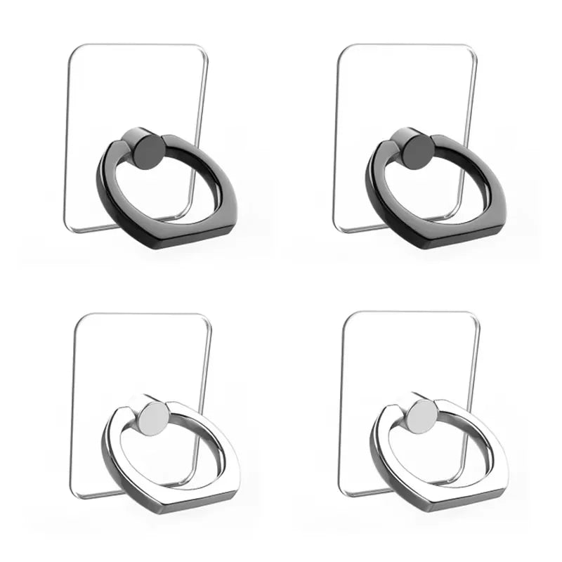Transparent  Cell Phone Ring Holder Stand 360° Degree Rotation Clear Finger Grip Kickstand Compatible iPhones or Phone Case