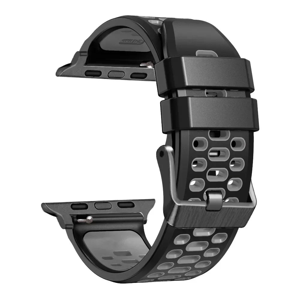 Sport Silicone Strap For Apple Watch Ultra 2 49mm Bracelet Wristband For Apple Watch Series 9 8 7 SE 6 45mm 44mm 42mm Accessory