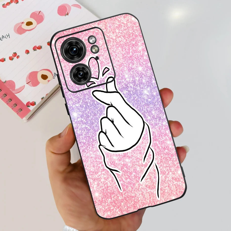 For Motorola Edge 40 Case XT2303-2 Colorful Flower Painted Back Cover 6.55'' Soft Fundas For Motorola Edge 40 Edge40 Phone Cases