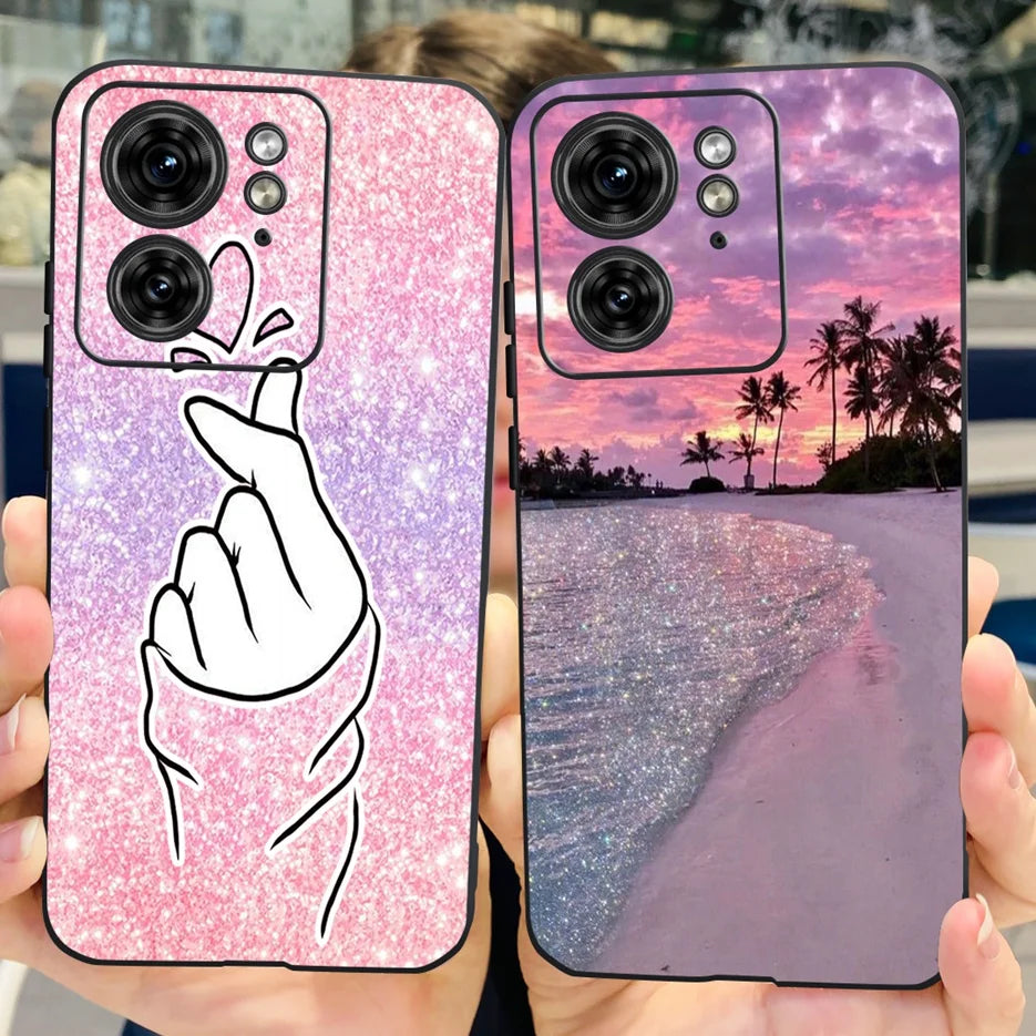 For Motorola Edge 40 Case XT2303-2 Colorful Flower Painted Back Cover 6.55'' Soft Fundas For Motorola Edge 40 Edge40 Phone Cases