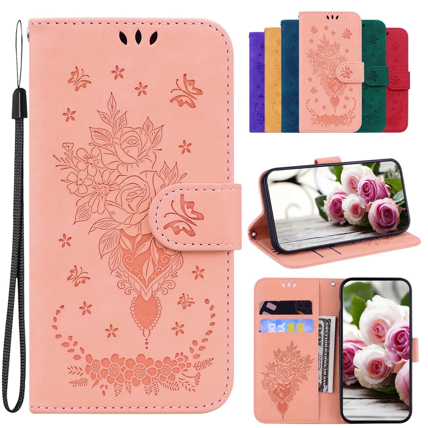 Cases for iPhone 16 Pro Max 15 14 13 12 11 8 7 Plus mini X XS XR SE 2020 2022 16e Case Cover coque Flip Wallet Phone Covers