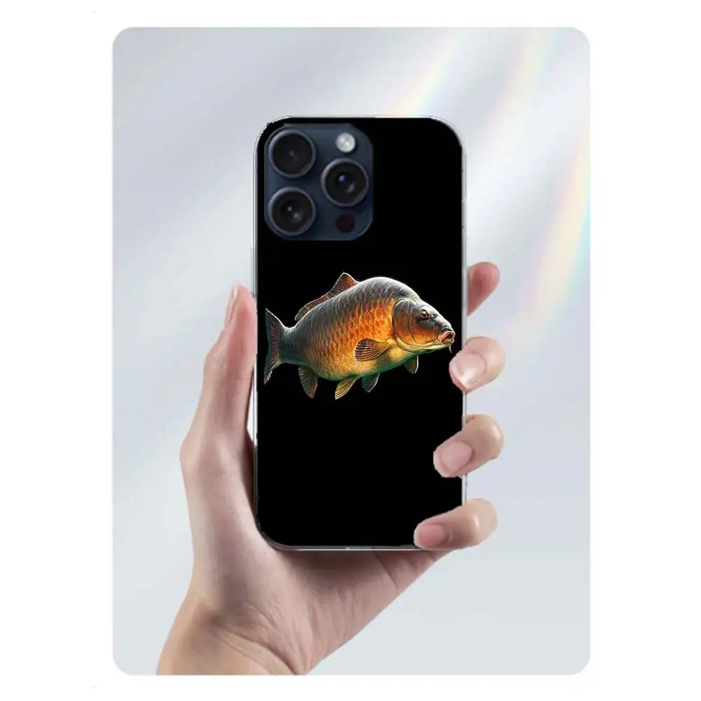 Carp Fishing Capa Phone Case For Iphone 17 Air 16 Pro Max 15 12 Pro 14 Plus 17E 16E 11 13 Mini Cover Cases Fundas Cell Clear TPU