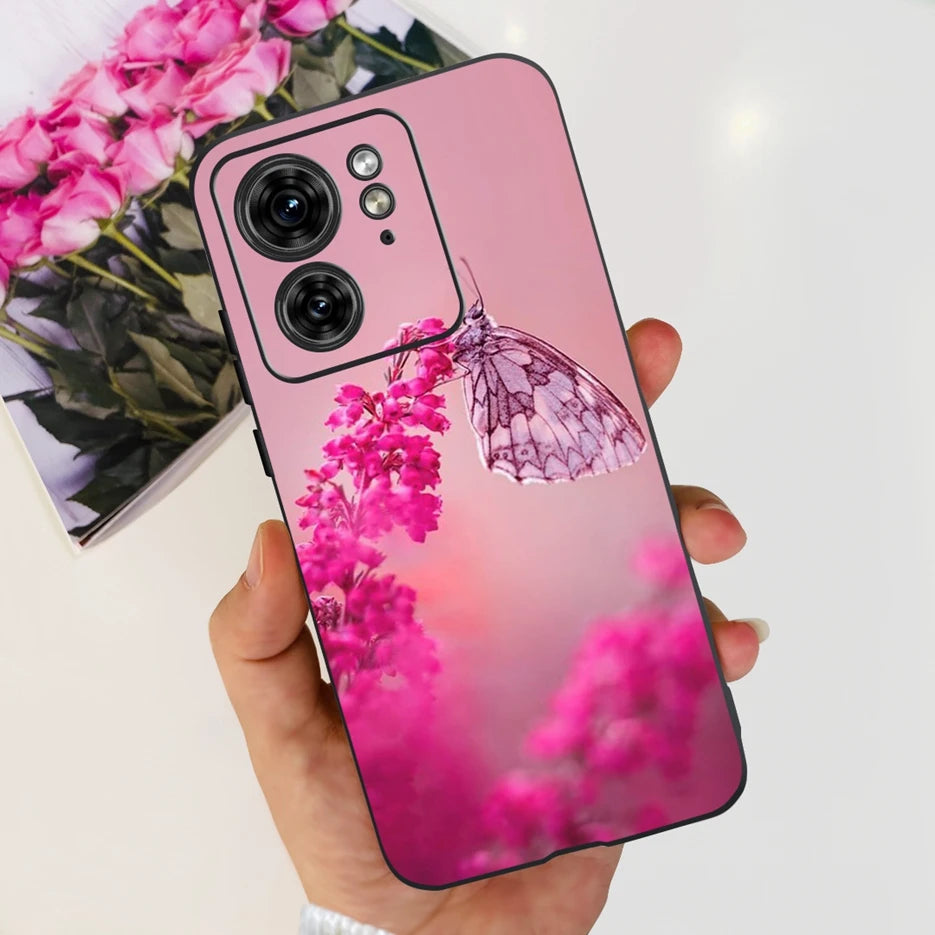 For Motorola Edge 40 Case XT2303-2 Colorful Flower Painted Back Cover 6.55'' Soft Fundas For Motorola Edge 40 Edge40 Phone Cases