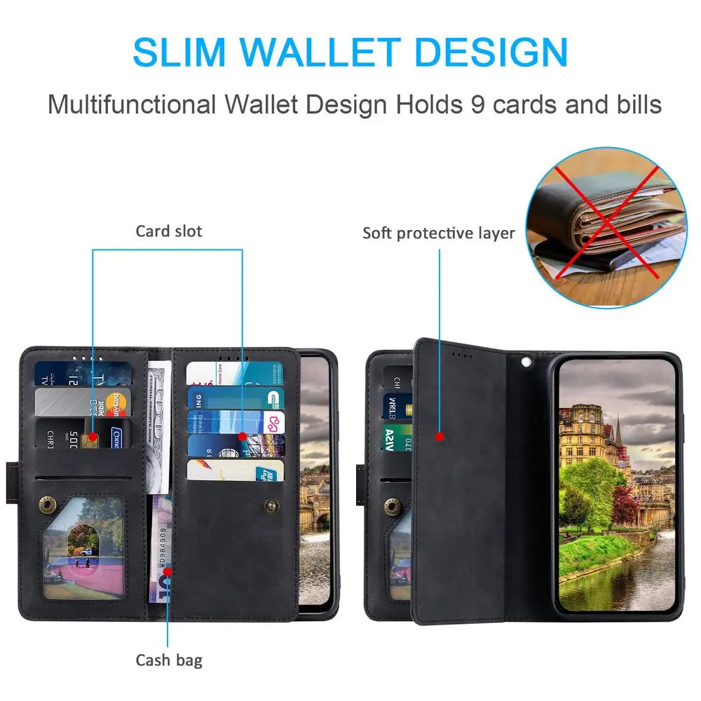 Cases for Motorola Moto E13 E22 E22i E32 E32S E20 E30 E40 Case Cover coque Flip Wallet Phone Covers Sunjolly