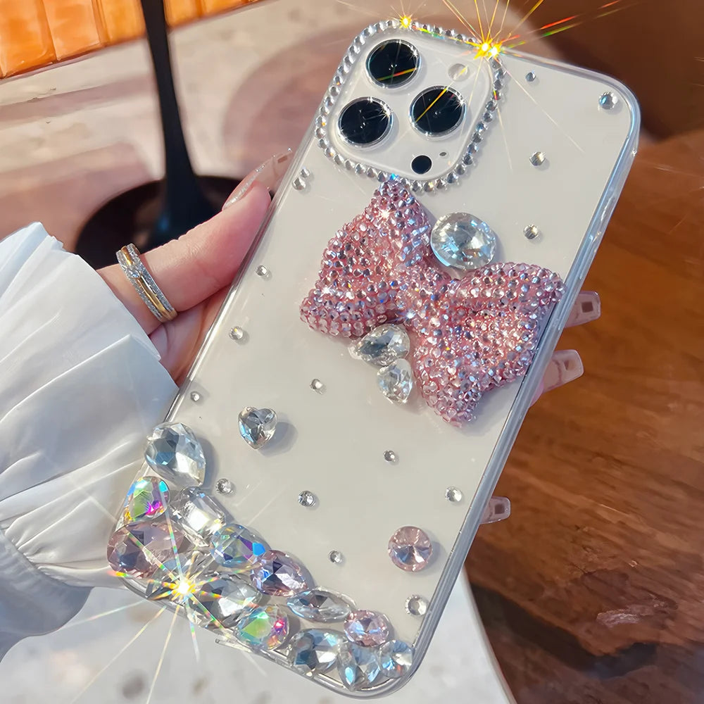 Cases for iPhone 16 15 14 13 12 11 8 7 Pro Max Plus mini X XS XR SE 2020 2022 Case Diamond Phone Cover Sunjolly iPhone 16 Case