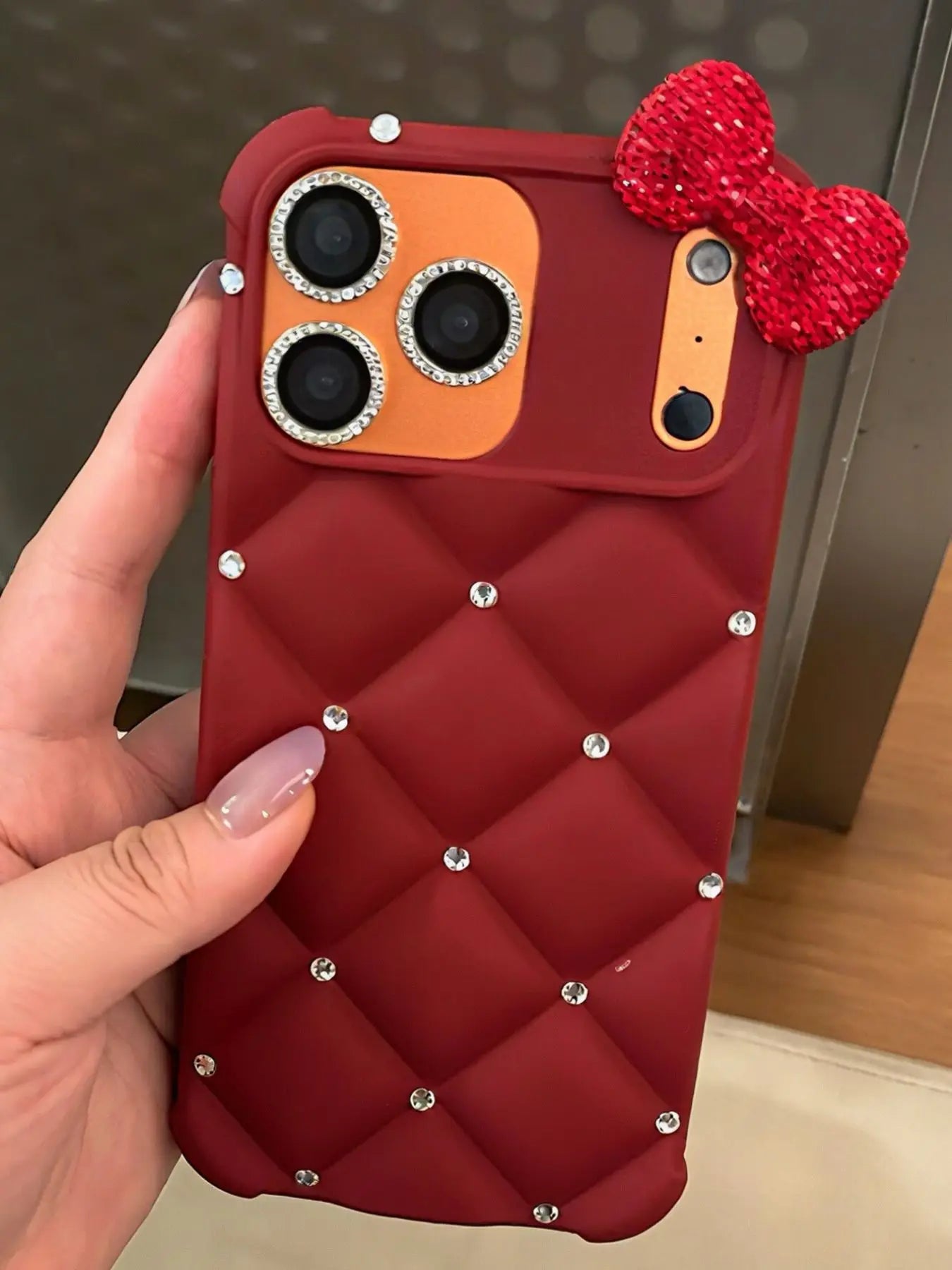 Luxury Designer Kitty Bow Case for iPhone 16 Pro Max 17 Pro 17 air Glitter Diamond Phone Cover for iPhone 14 15 13 16e 12 Pro 11