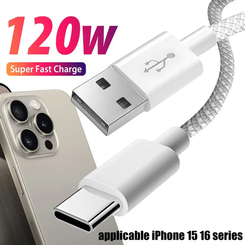 3/2/1Pcs Type C Cable for iPhone 15 16 17 Pro Max for iPad USB C To Type-C Charger Cord PD Quick Charging High-speed Data Line