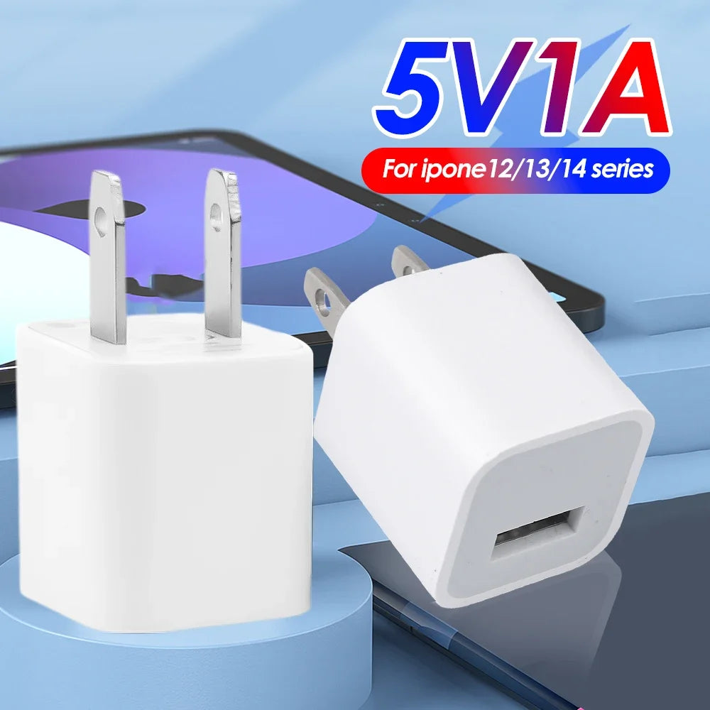 1-5Pcs USB Wall Charger Adapter Fast Charging For iPhone 14 13 12 11 Pro Max XR XS X 8 7 6 Plus iPad Travel Adapter US Plug