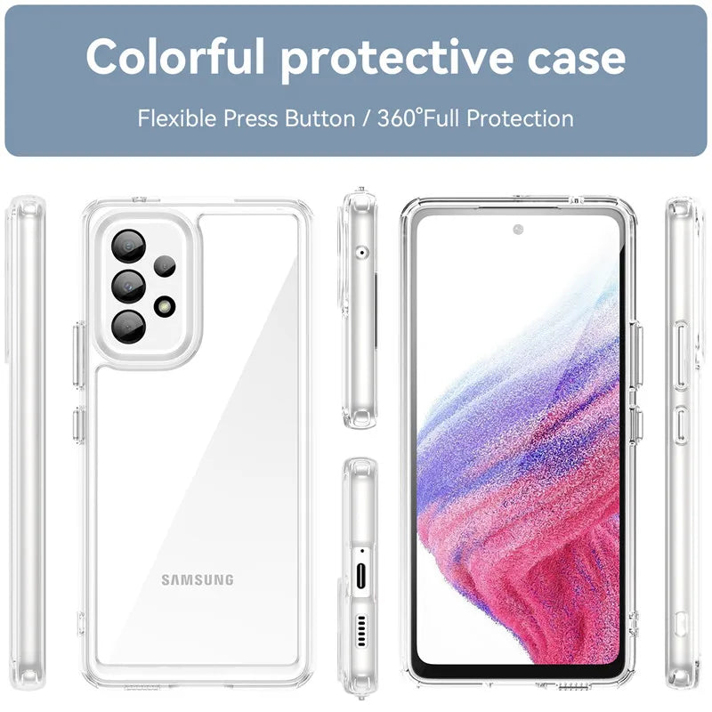 For Samsung Galaxy A53 5G Case Samsung Galaxy A04S A13 A14 A23 A33 A53 M13 M23 Cover Shockproof Candy Phone Cover Samsung A53 5G