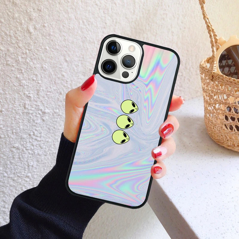 Alien Martian UFO Phone Case for iPhone 17 Air 16 15 14 12 13 PLUS 11 PRO MAX Back Cover Fundas Shell