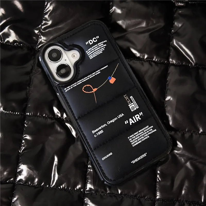 New Sports shoes down jacket phone Cases for iphone 11 12 13 14 15 16 17 Pro Max Plus Air Luxury Sneakers Buffer Cover Case