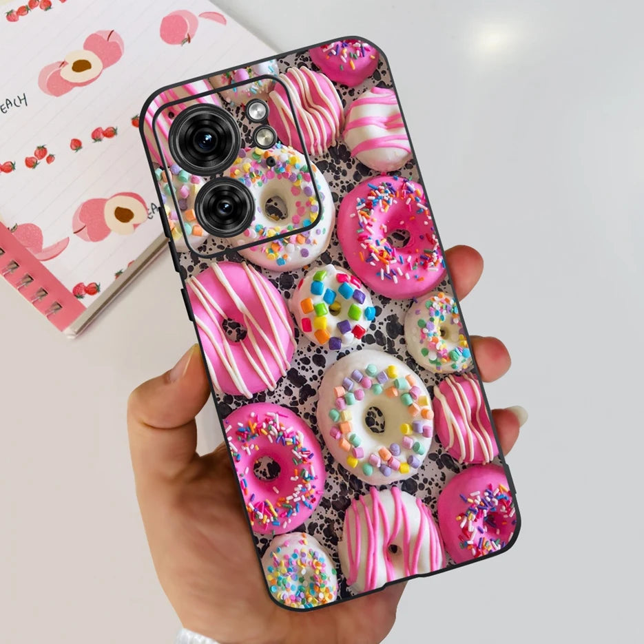 For Motorola Edge 40 Case XT2303-2 Colorful Flower Painted Back Cover 6.55'' Soft Fundas For Motorola Edge 40 Edge40 Phone Cases