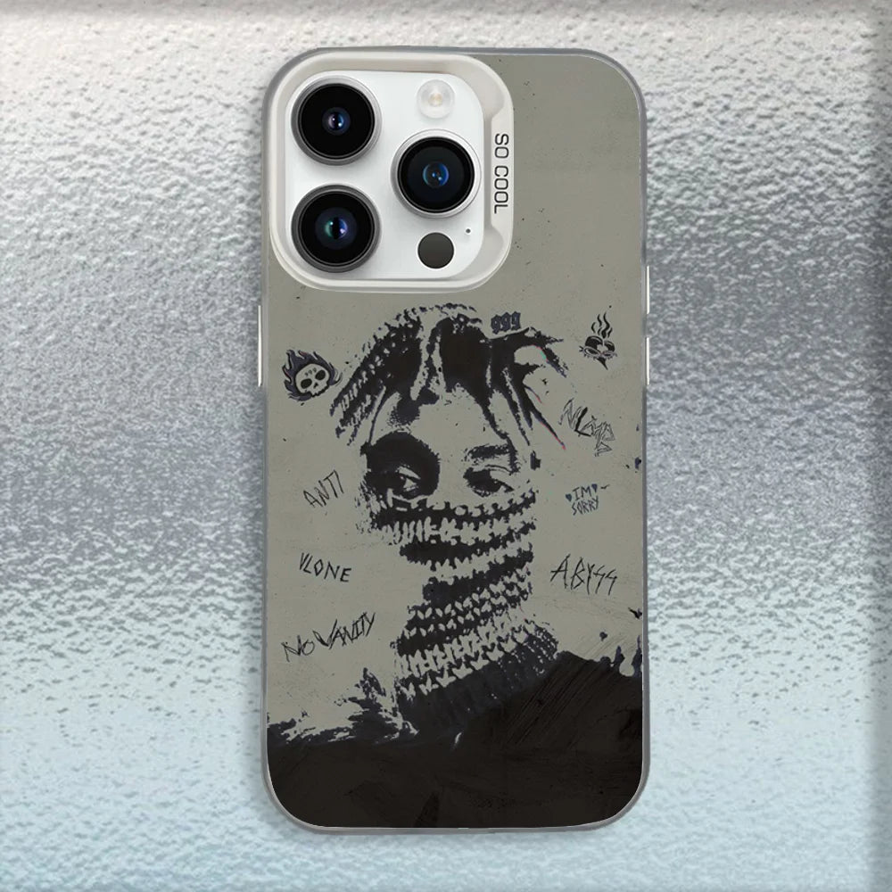 Rapper 999 J-Juice W-WRLD Phone Case For iPhone 16,15,14,13,12,11,Mini,Pro,MAX White Matte Shockproof Cover