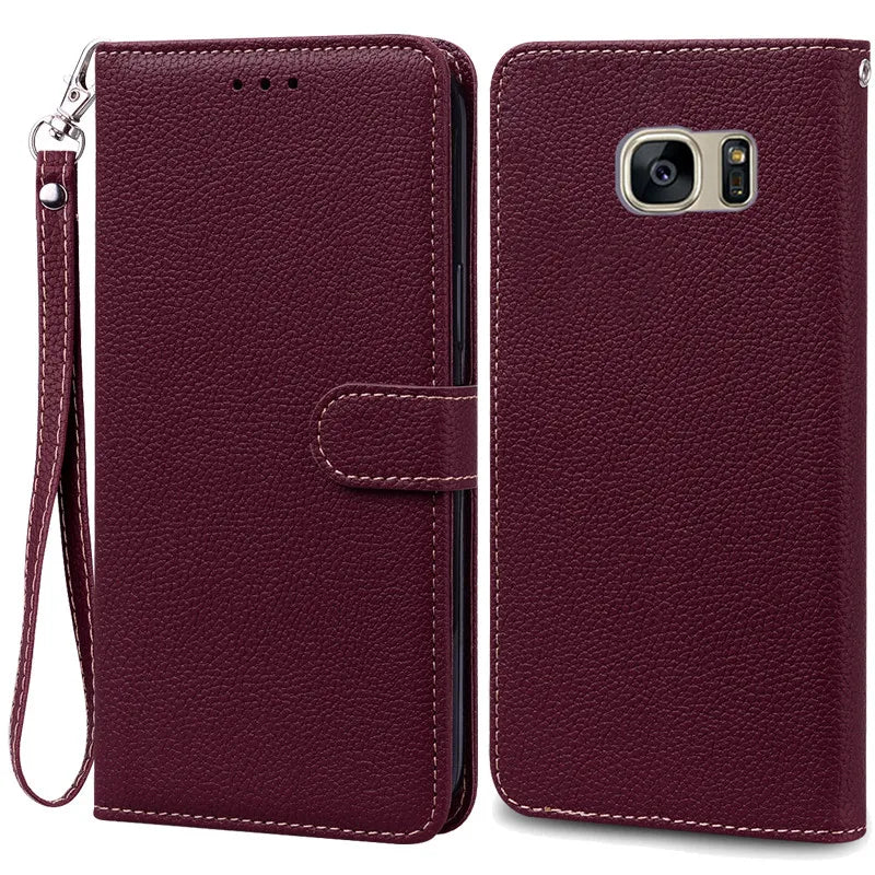 S7Edge Case For Samsung Galaxy S7 Case Leather Wallet On For Samsung S7 Edge Case Soft Flip Cover For Samsung S7 S 7 Edge Fundas