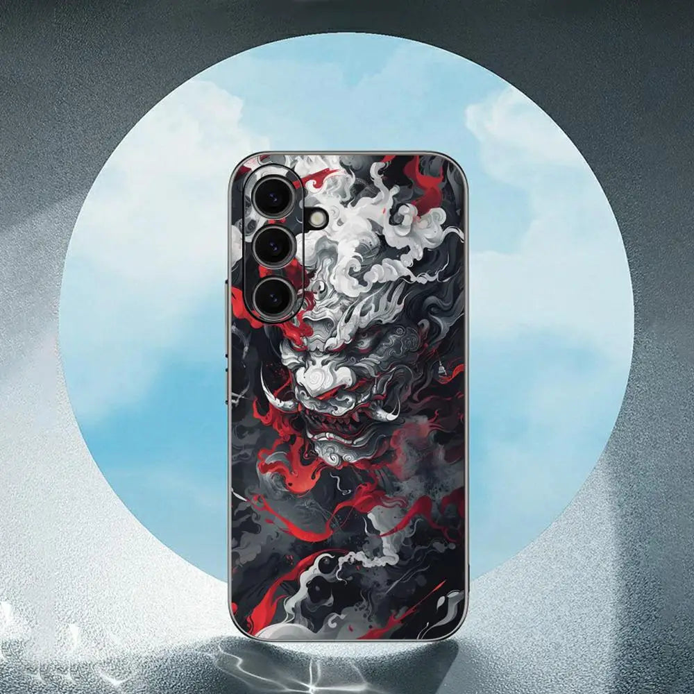 Luxury cool Chinese dragon Phone Case For Samsung Galaxy S25 S24 S23 S22 S21 S20 Plus Ultra Note20 Soft Black