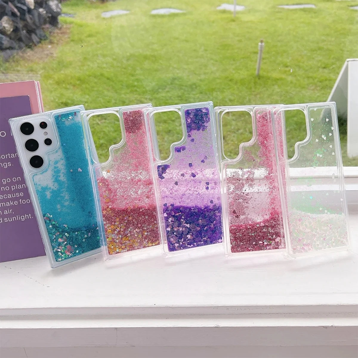 Dynamic Liquid Quicksand Glitter Powder Phone Case For Samsung Galaxy S24 S23 FE S22 S21 S20 Plus S10 Note 20 Ultra 10 9 8 Cover
