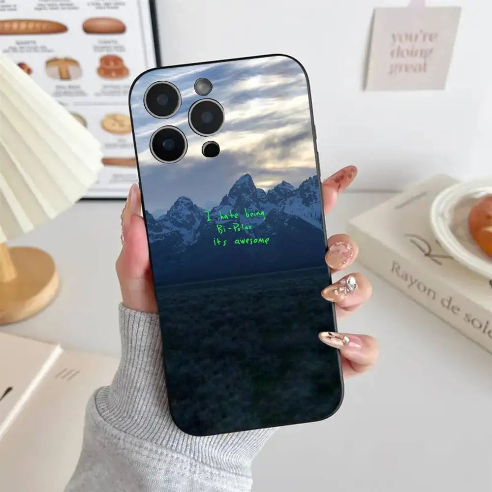 1pc Kanye West Ye Rapper Phone Case Silicone Soft For IPhone 17 Air 16 15 14 13 12 11 Plus Pro Max Plus