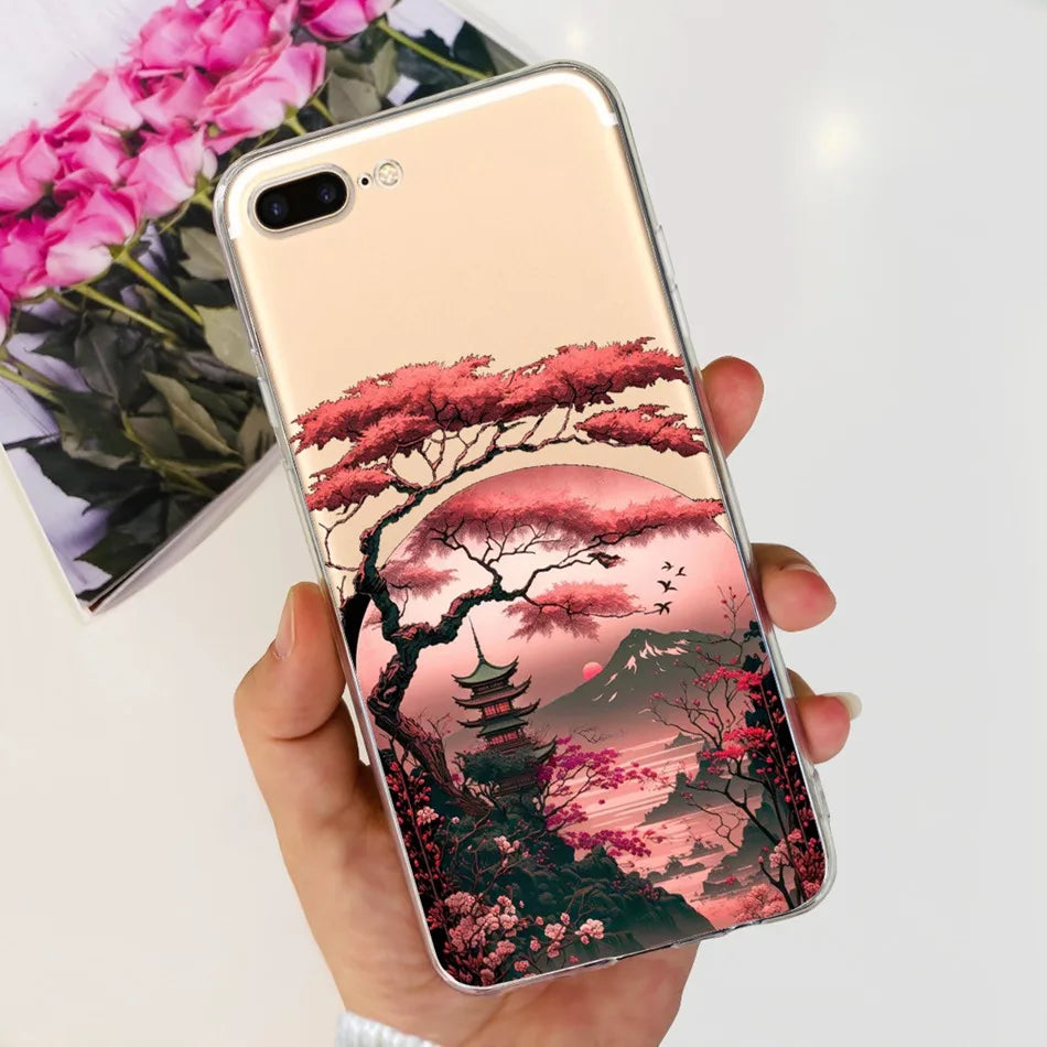 For iPhone 7 8 Plus Phone Case iPhone7 iPhone8 7Plus 8Plus SE 2020 2022 Fashion Cool Pattern Soft Silicone TPU Cases