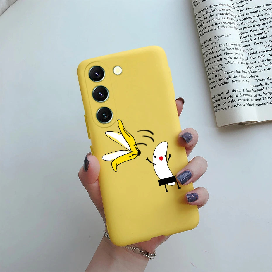 For Samsung S23 Case Cute Soft Silicone TPU Back Cover For Samsung S23 Plus + Phone Case on Samsung Galaxy S23 Ultra Coque Funda