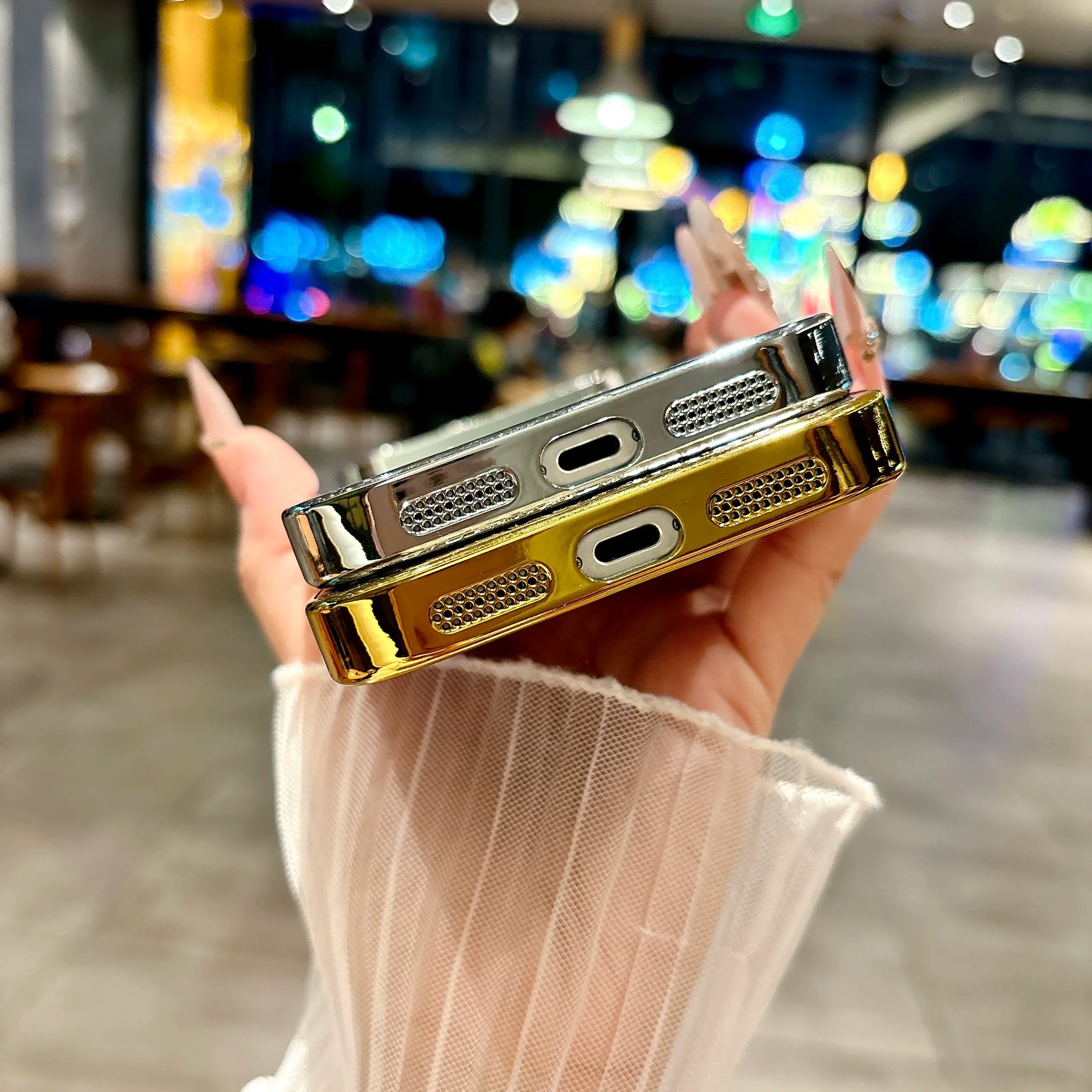 Chic Bling Glitter Plating Phone Case For iPhone 17 Air 16 15 14 12 11 Pro Max Plus Nightclub Party Focus Shiny Soft Hard Cover