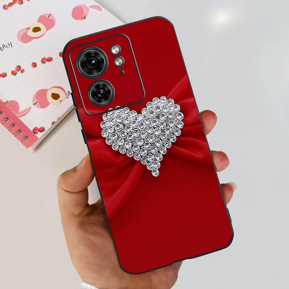 For Motorola Edge 40 Case XT2303-2 Colorful Flower Painted Back Cover 6.55'' Soft Fundas For Motorola Edge 40 Edge40 Phone Cases