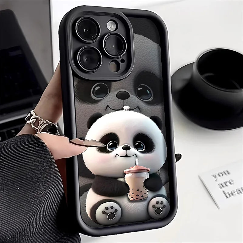 Cartoon Cute Bear Phone Cases For iPhone 11 Cases iPhone 14 16 15 Pro Max 12 13 Pro XS XR X 7 8 Plus SE 2022 SE2020 Back Cover
