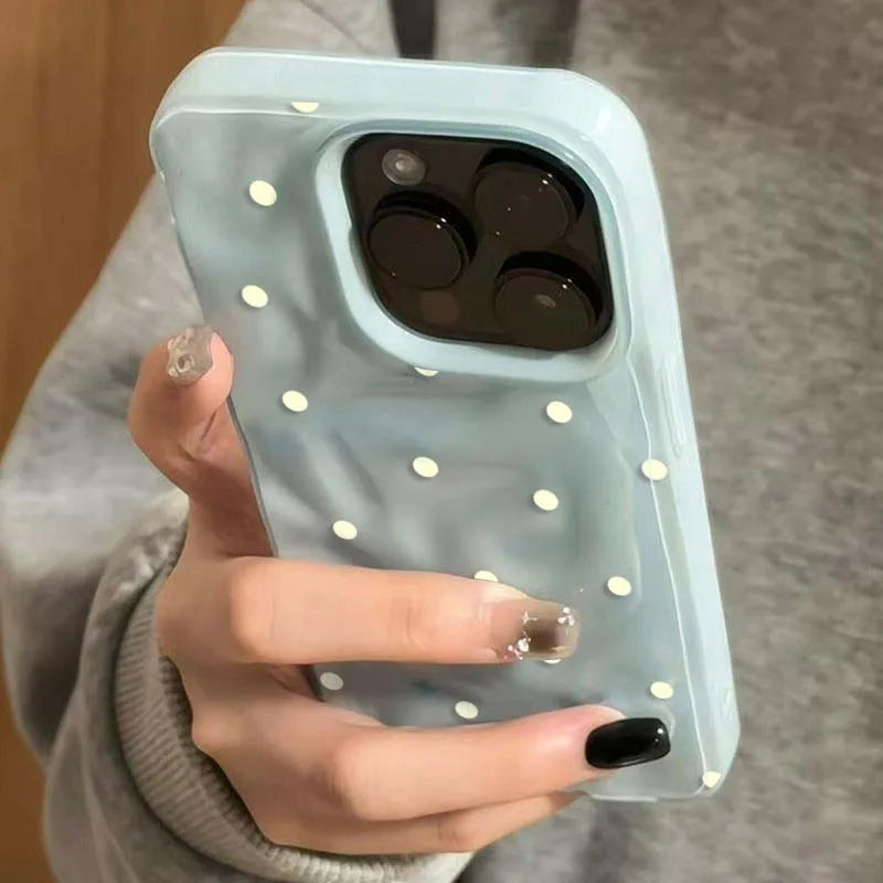 Black Polka Dots Phone Case For IPhone 17 Pro Max 17Air 11 13 12 14 15 16 Plus Simple Cute Shockproof Soft Cover Funda Case