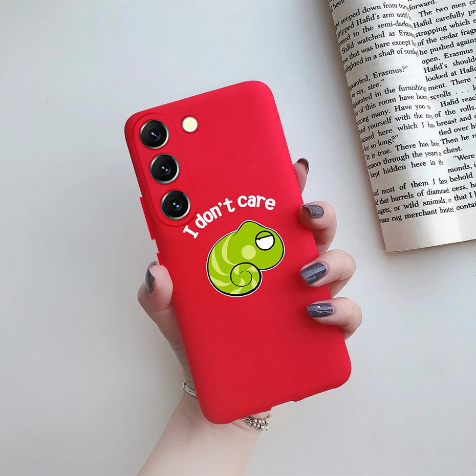 For Samsung S23 Case Cute Soft Silicone TPU Back Cover For Samsung S23 Plus + Phone Case on Samsung Galaxy S23 Ultra Coque Funda