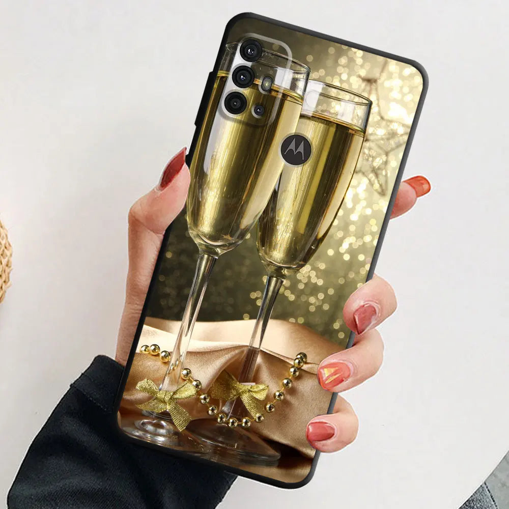 Love Rose Gold Style Phone Case for Motorola Moto G31 G32 G200 G52 G72 G30 G51 G71 5G G22 G50 G82 G8 Power Lite G60 Cover