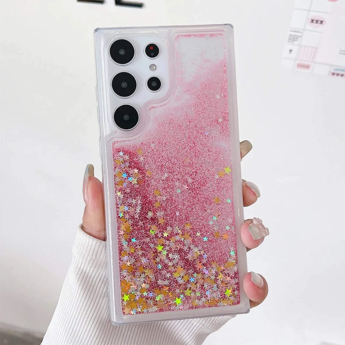 Dynamic Liquid Quicksand Glitter Powder Phone Case For Samsung Galaxy S24 S23 FE S22 S21 S20 Plus S10 Note 20 Ultra 10 9 8 Cover