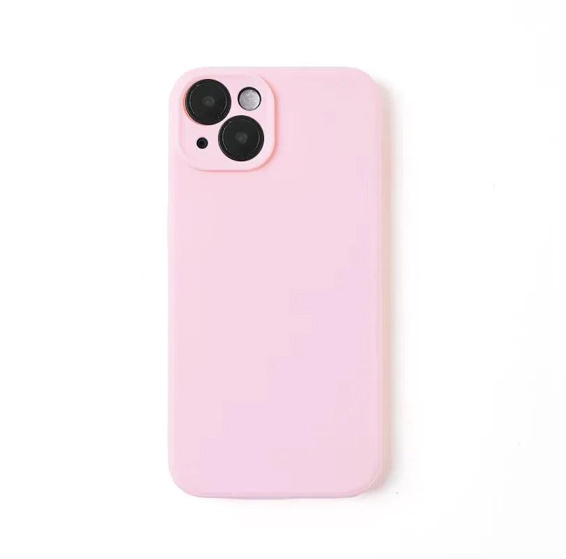 Liquid Silicone Phone Case for iphone 13 mini 14 15 Pro Max 15 Plus Candy Color Soft Back Cover Cases
