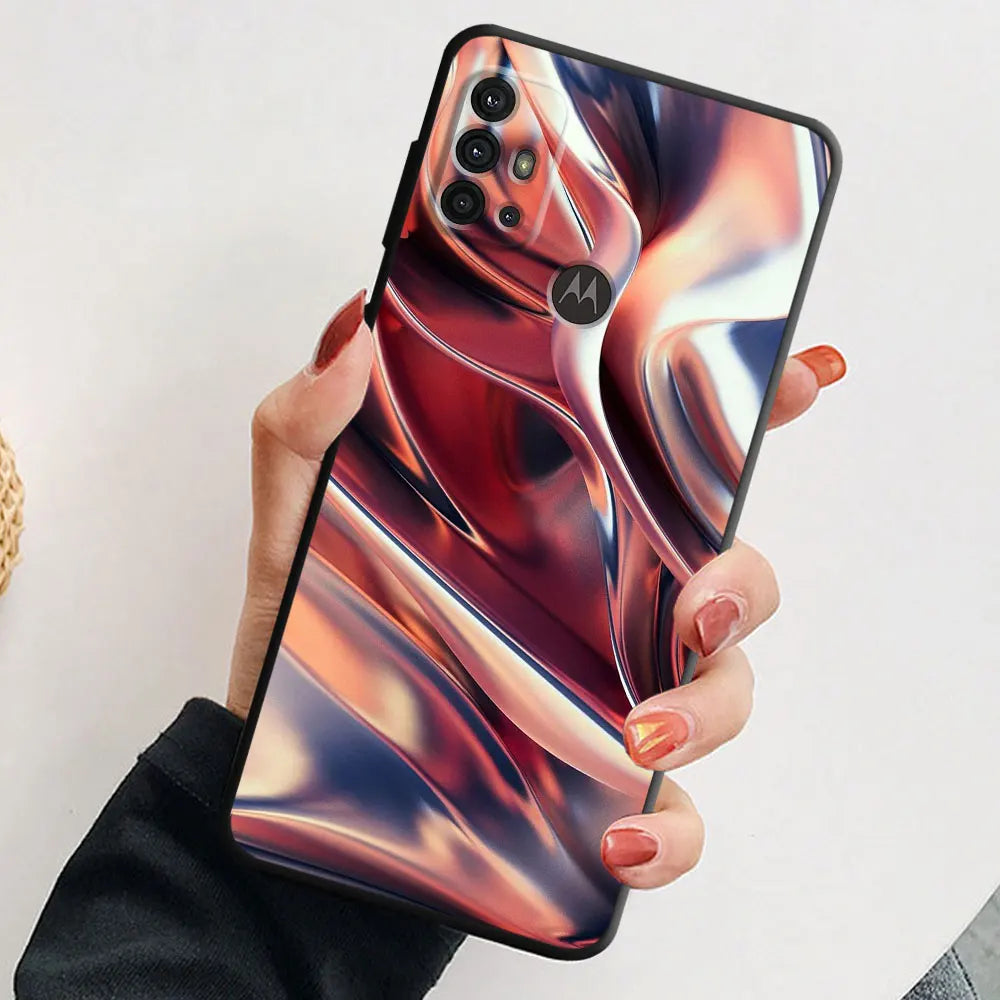 Love Rose Gold Style Phone Case for Motorola Moto G31 G32 G200 G52 G72 G30 G51 G71 5G G22 G50 G82 G8 Power Lite G60 Cover